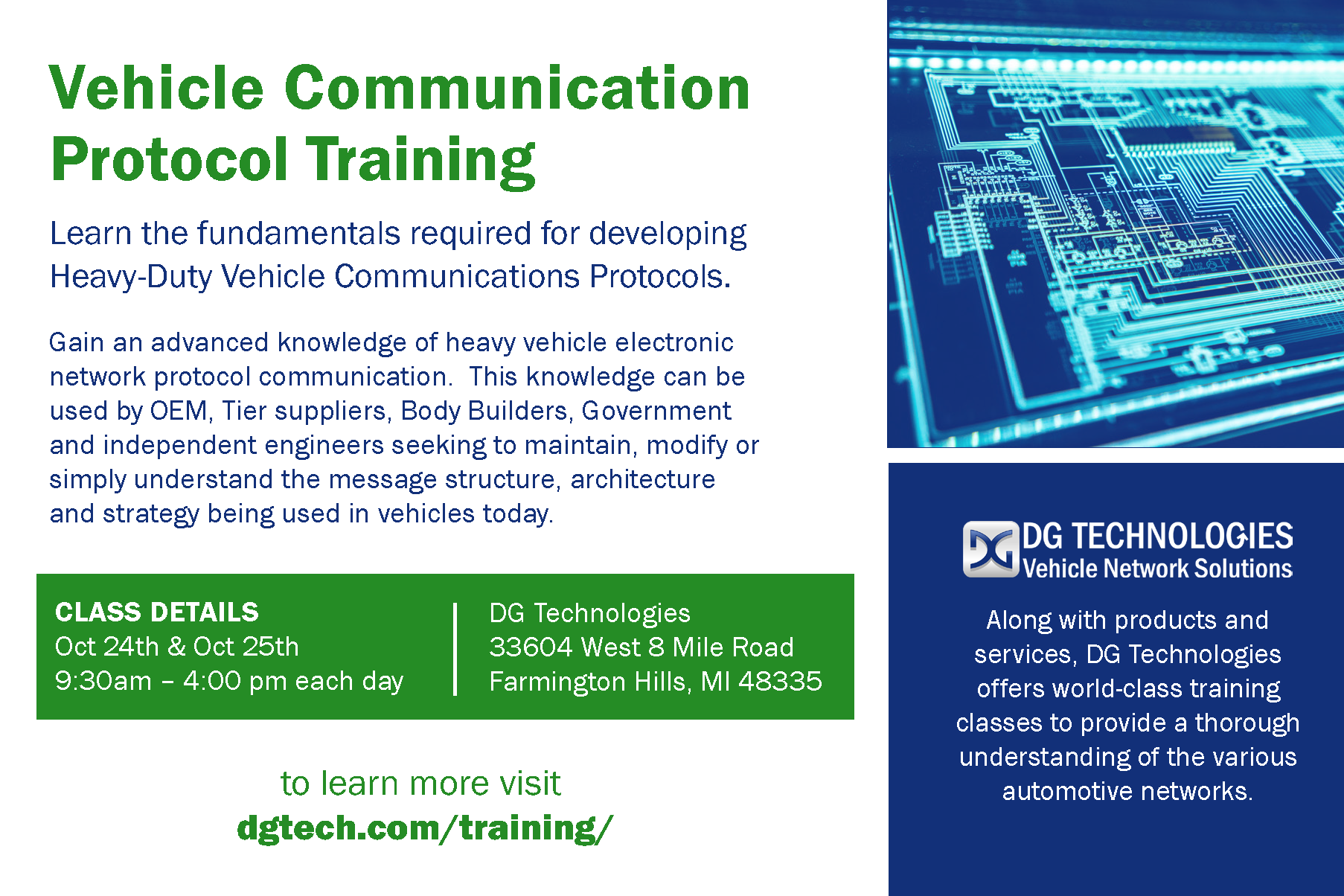 Training from DG Technologies